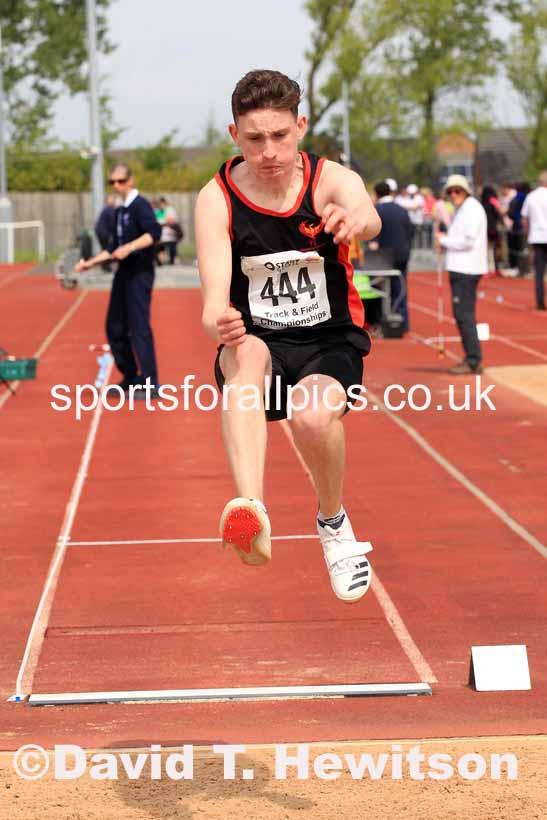 Mens Under-17s Long Jump, 2023 North Eastern Track and Field Champs., Middlesbrough Sports Village, Middlesbrough. Photo: David T. Hewitson/Sports for All Pics